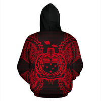 Samoa Polynesian ll Over Hoodie Map Red - Polynesian Pride