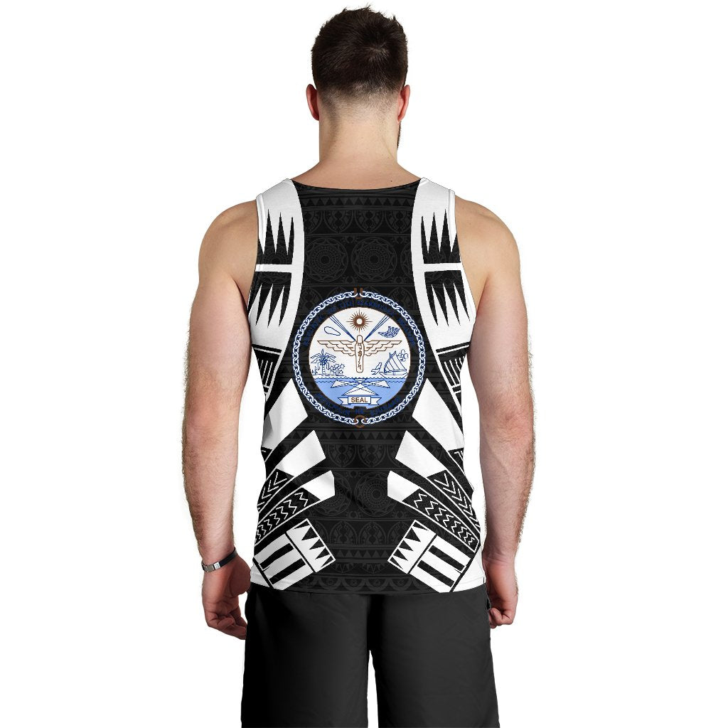 Marshall Islands Men Tank Top - Polynesian Tattoo Black - Polynesian Pride