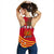 Papua New Guinea Rugby Women Racerback Tank Coconut Leaves - The Kumuls - Polynesian Pride