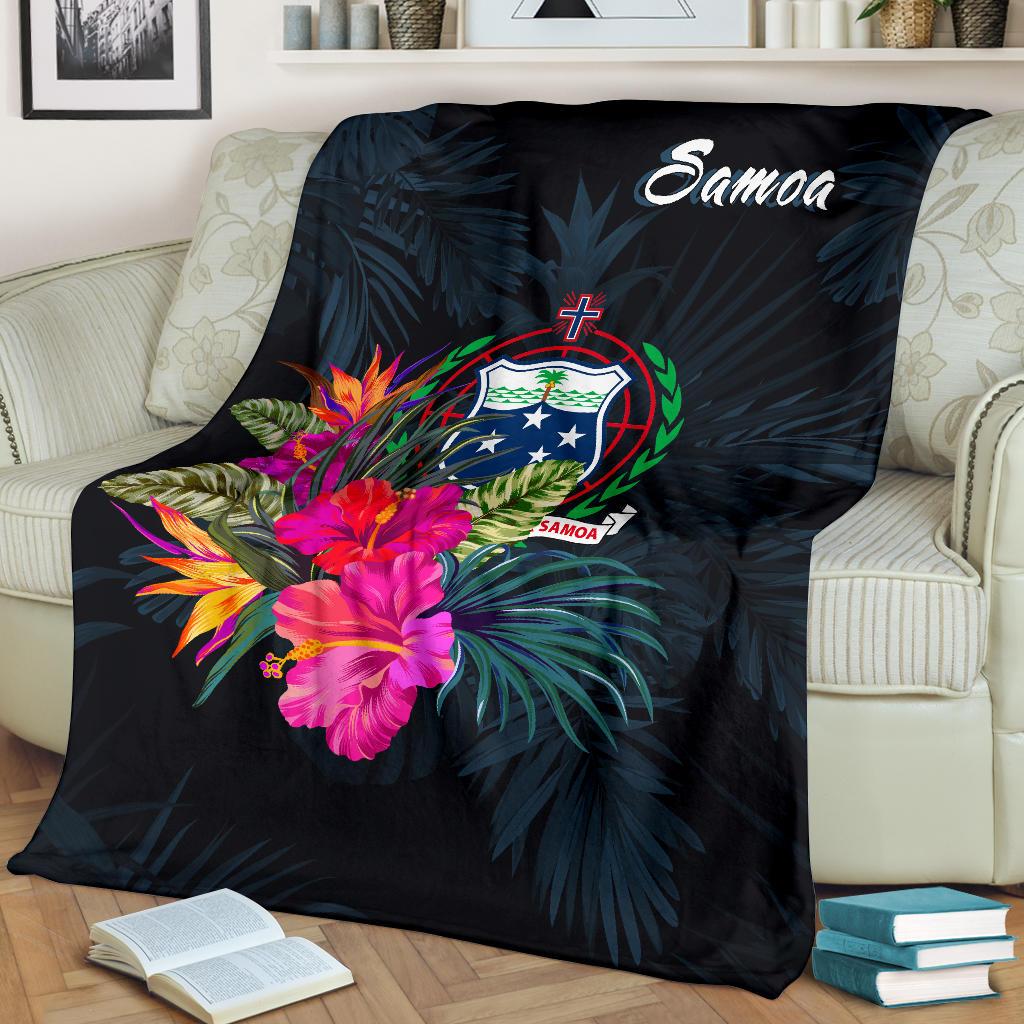 Samoa Polynesian Premium Blanket - Tropical Flower - Polynesian Pride