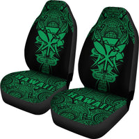 Kanaka Map Polynesian Car Seat Cover - Green - Armor Style - Polynesian Pride