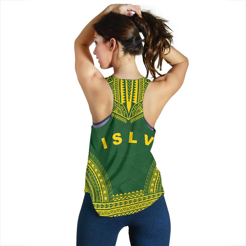Society Islands Women's Racerback Tank - Polynesian Chief Flag Version - Polynesian Pride