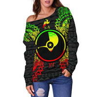 Yap Polynesian Shoulder Sweater Map Reggae - Polynesian Pride