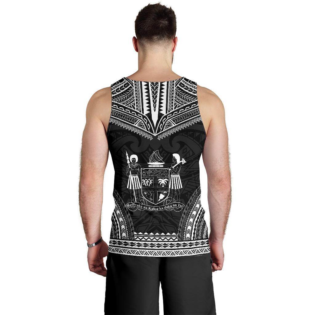 Fiji Men's Tank Top - Polynesian Chief Black Version - Polynesian Pride