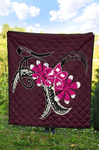 Plumeria Polynesia Pink Premium Quilt - Polynesian Pride