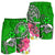 Hawaii Men's Shorts - Turtle Plumeria Polynesian Tattoo Green Color - Polynesian Pride