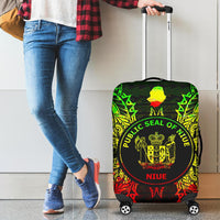 Niue Polynesian Luggage Covers Map Reggae - Polynesian Pride