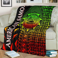 American Samoa Premium Blanket - AS Seal Rocket Style (Reggae) - Polynesian Pride