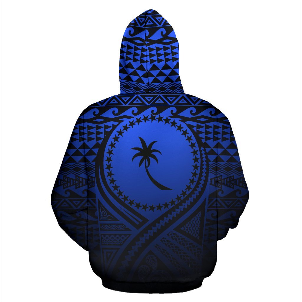 Chuuk All Over Hoodie Lift up Blue - Polynesian Pride