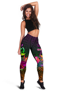 Vanuatu Women's Leggings - Summer Hibiscus - Polynesian Pride