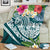 Tahiti Polynesian Premium Blanket - Summer Plumeria (Turquoise) - Polynesian Pride