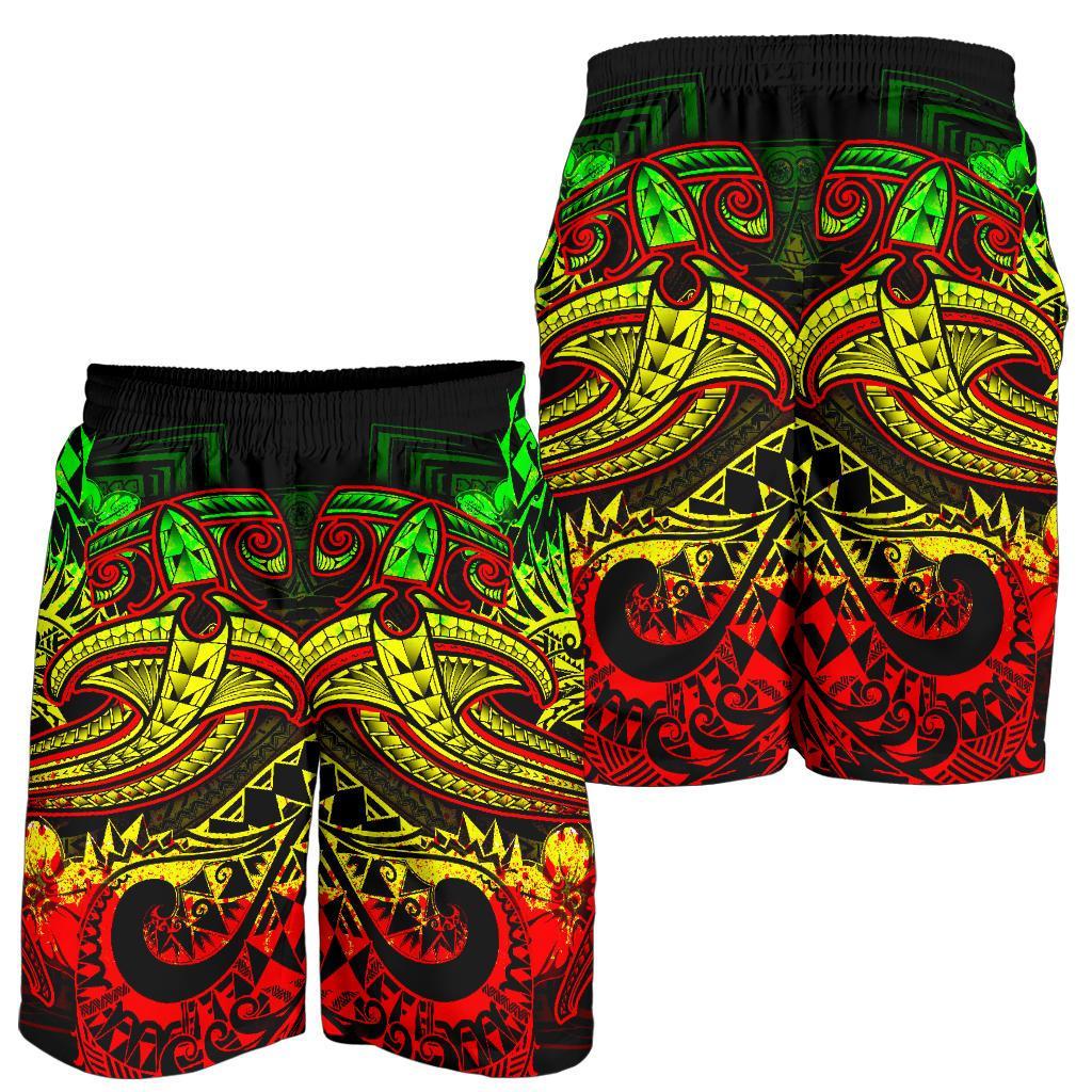 Polynesian Men's Shorts - Reggae Shark Polynesian Tattoo - Polynesian Pride