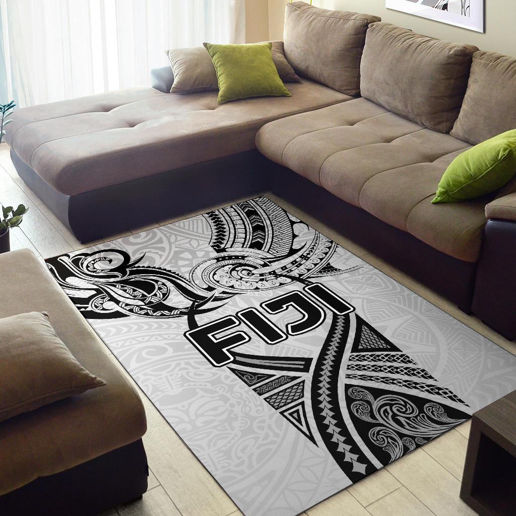 Fiji Rugby Area Rug Polynesian Waves Style - Polynesian Pride