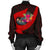 Chuuk Sp - Polynesian Hook And Hibiscus Bomber Jacket (Red) - Polynesian Pride