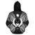 Pohnpei Polynesian All Over Zip up Hoodie Map Black - Polynesian Pride