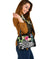 Tahiti Polynesian Shoulder Handbag - Summer Plumeria (Black) - Polynesian Pride