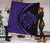Hawaii Turtle Map Polynesian Premium Quilt - Purple - Circle Style - Polynesian Pride