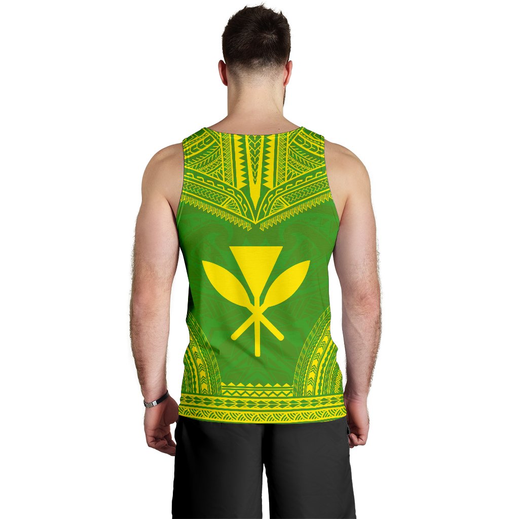 Kanaka Maoli Men's Tank Top - Polynesian Chief Flag Version - Polynesian Pride