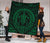 Hawaiian Kakau Honu Arc Green Polynesian Premium Quilt - Polynesian Pride