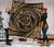 Hawaiian Kanaka Honu Hibiscus Tornando Gold Polynesian Premium Quilt - Polynesian Pride