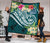 Guam Polynesian Premium Quilt - Summer Plumeria (Turquoise) - Polynesian Pride