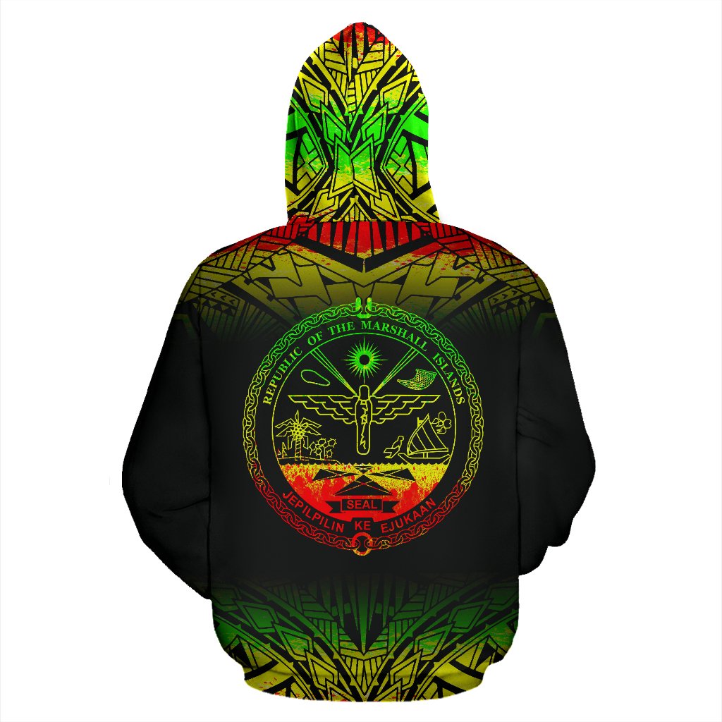 Marshall Islands Polynesian Hoodie Reggae Frog - Polynesian Pride