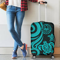 Tahiti Polynesian Luggage Covers - Turquoise Tentacle Turtle - Polynesian Pride