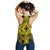 Polynesian Plumeria Mix Yellow Black Women's Racerback Tank Top - Polynesian Pride