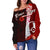 Yap Micronesia Custom Personalised Women's Off Shoulder Sweater - Coat Of Arm With Hibiscus - Polynesian Pride