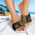 Hawaii Slide Sandals Gold White - Circle Style - Polynesian Pride