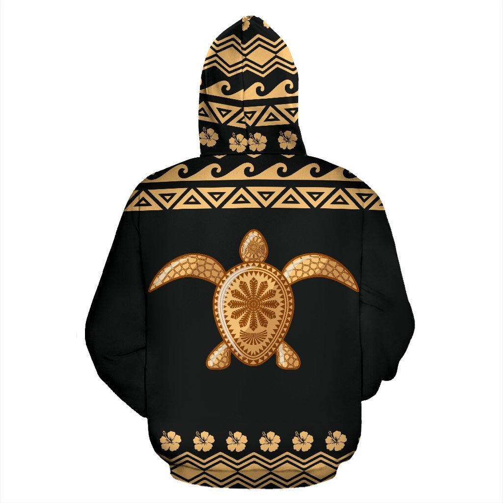Hawaii All Over Zip up Hoodie Polynesian Turtle Hoodie - Polynesian Pride