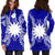 Nauru Polynesian Hoodie Dress Map Blue - Polynesian Pride