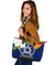 The Philippines Large Leather Tote Bag - Filipino Sampaguita - Polynesian Pride