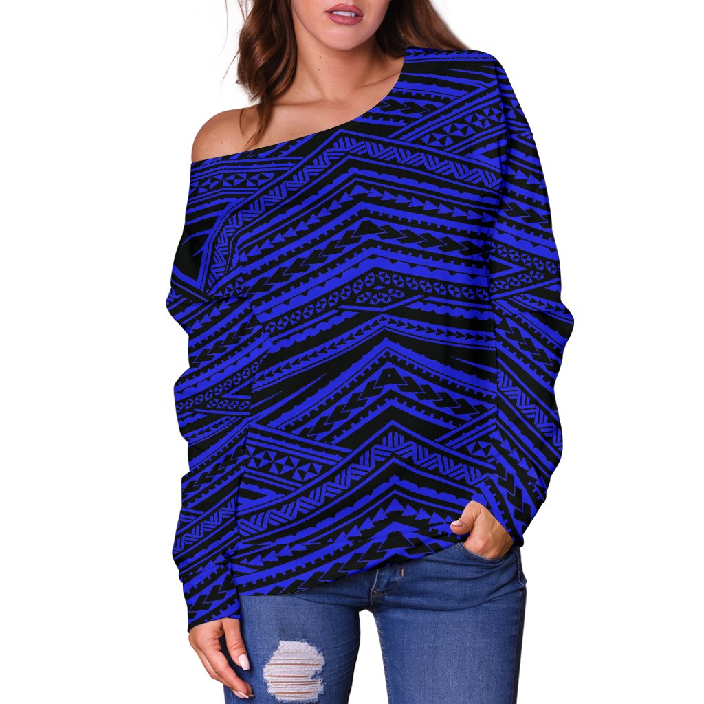 Polynesian Women's Off Shoulder Sweater 14 - Polynesian Pride