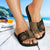 Hawaii Slide Sandals Gold Black - Circle Style - Polynesian Pride