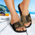 Hawaii Slide Sandals Gold Black - Circle Style - Polynesian Pride