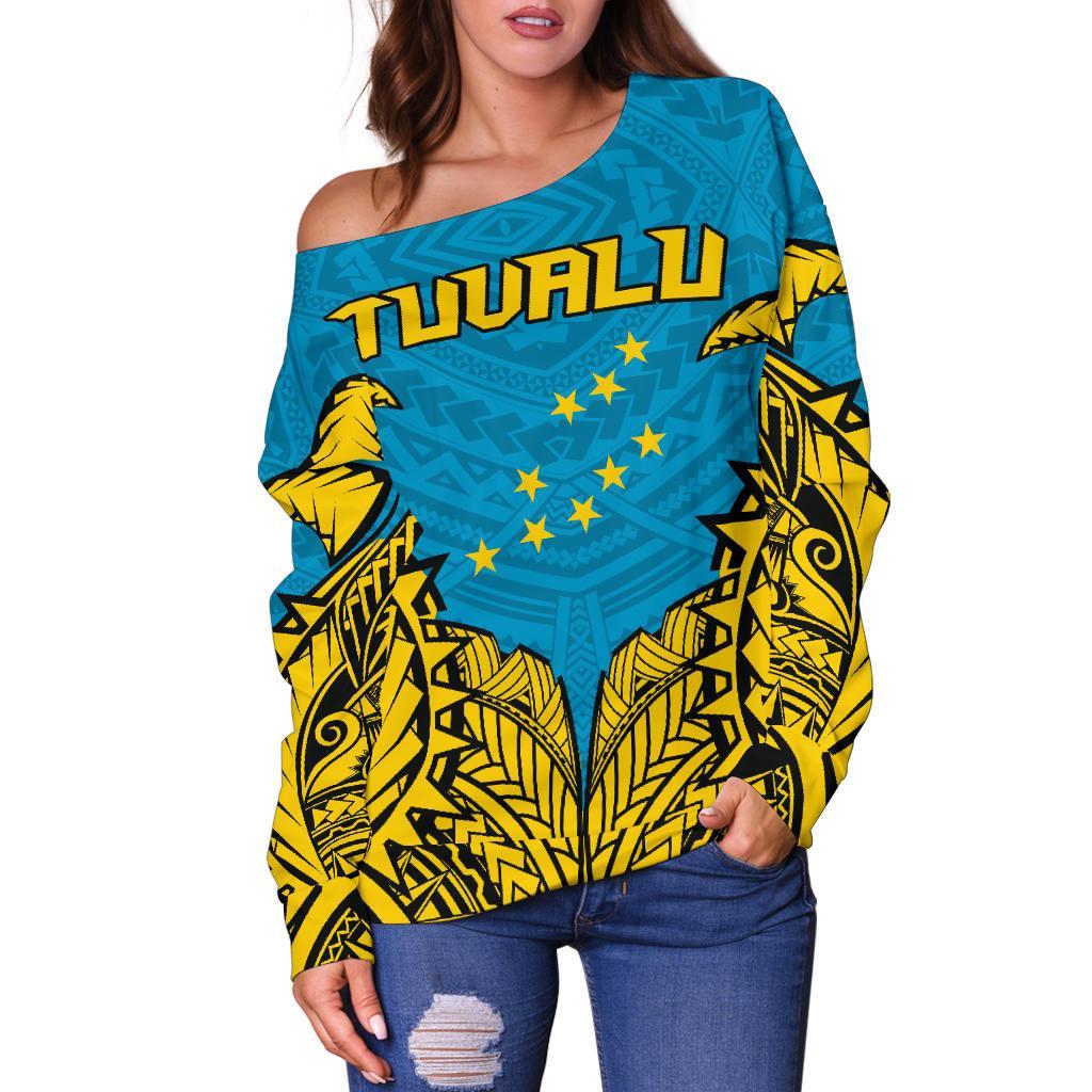 Tuvalu Premium Off Shoulder Sweater A7 - Polynesian Pride