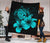 Hawaii Hibiscus Premium Quilt - Turtle Map - Turquoise - Polynesian Pride