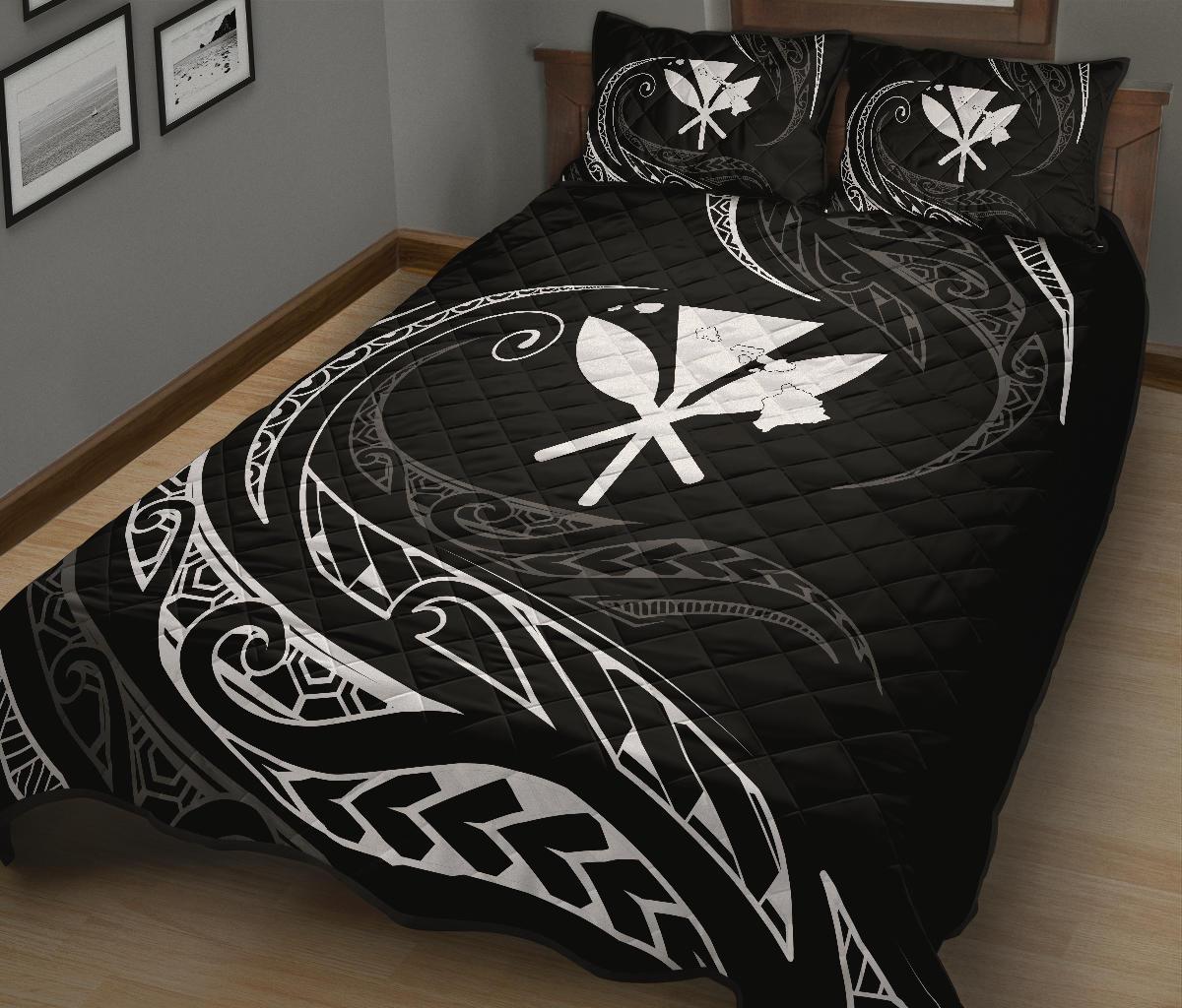 Kanaka Quilt Bed Set - White - Frida Style - Polynesian Pride
