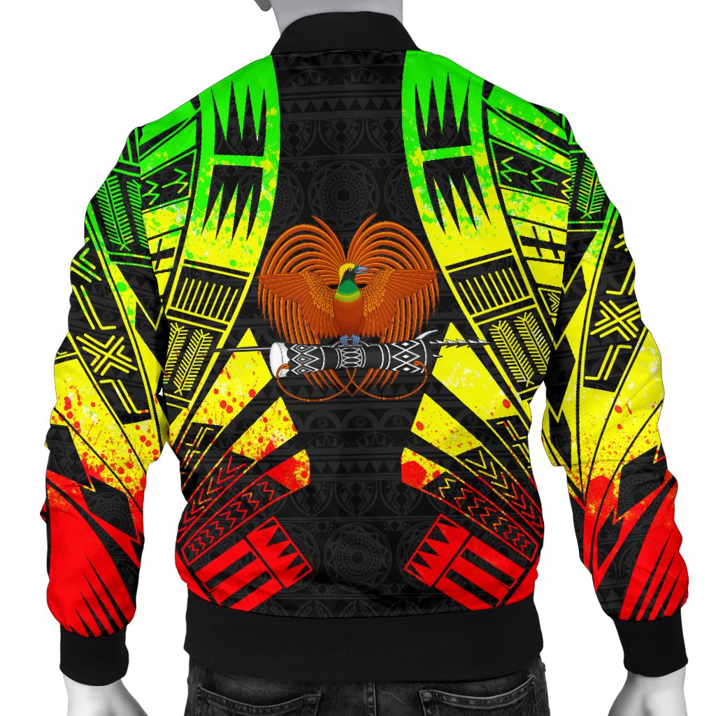 Papua New Guinea Men Bomber Jackets - Polynesian Tattoo Reggae - Polynesian Pride