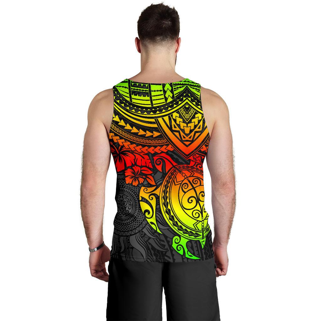 Polynesian Men's Tank Top - Polynesian Reggae Turtle - Polynesian Pride