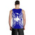 Papua New Guinea Polynesian Men Tank Top Map Blue - Polynesian Pride