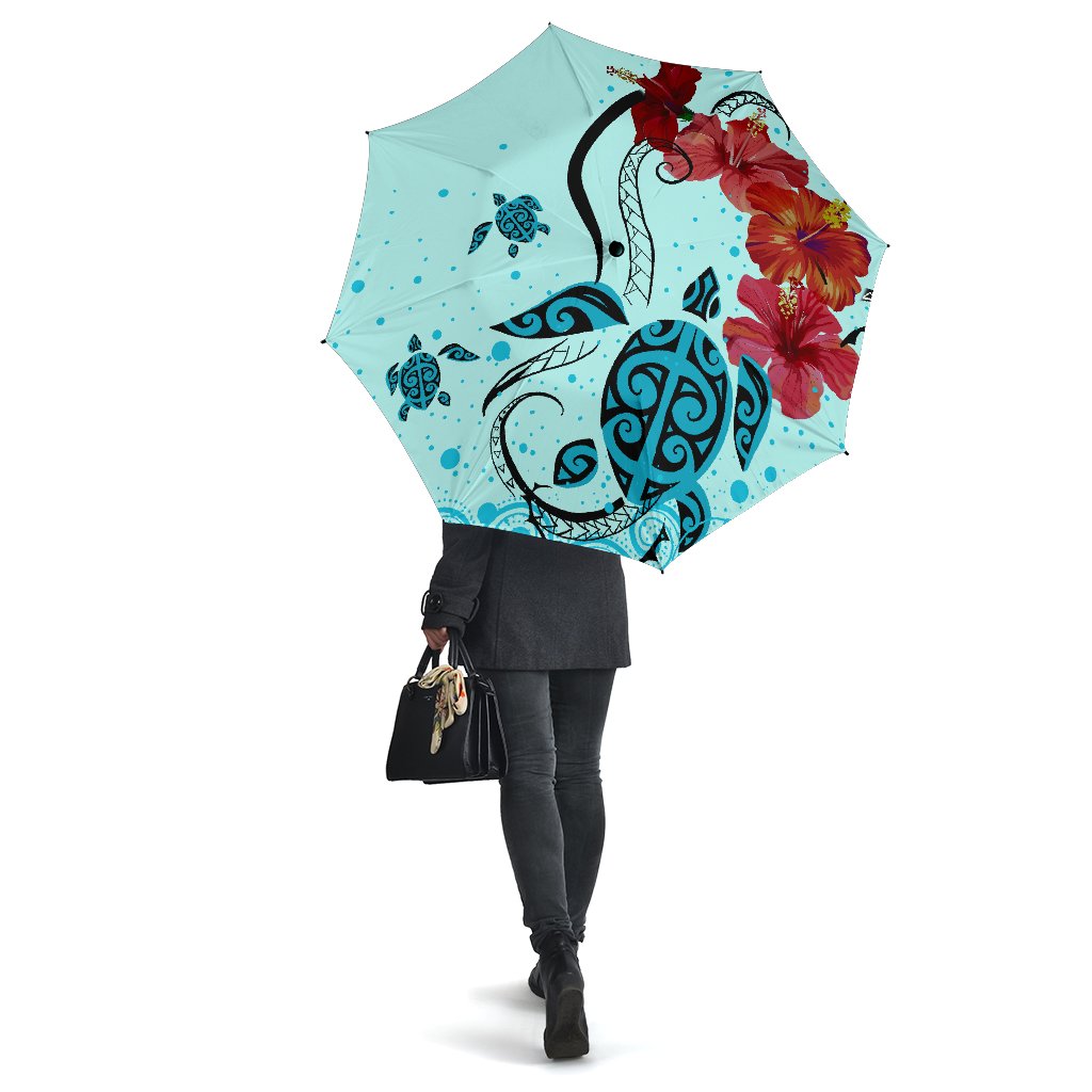 Sea Turtle Hibiscus Umbrella - Polynesian Pride