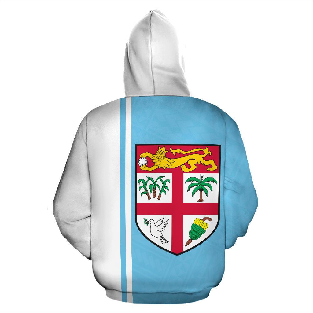 Fiji Custom Zip up Hoodie Straight Version - Polynesian Pride