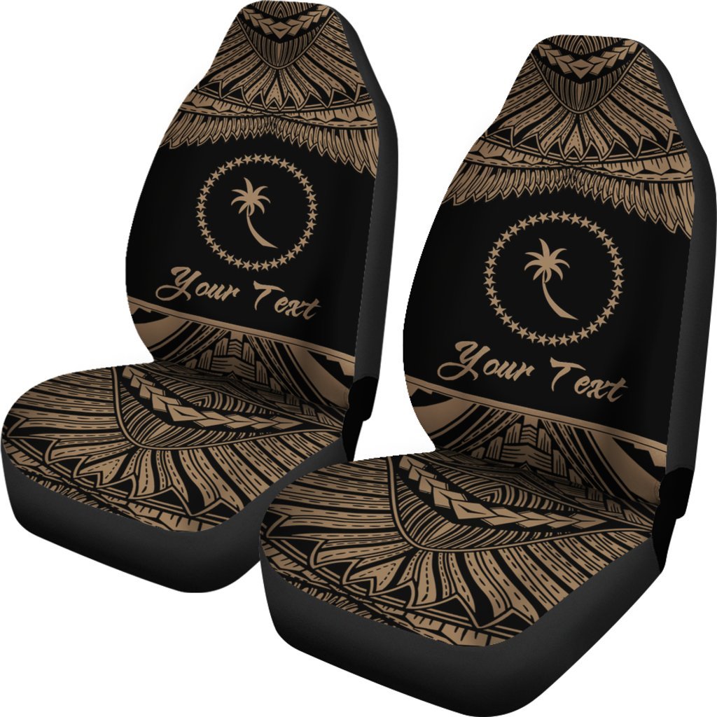 Chuuk Polynesian Custom Personalised Peisonalised Car Seat Covers - Pride Gold Version - Polynesian Pride
