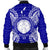 Northern Mariana Islands Polynesian Men's Bomber Jacket Map Blue - Polynesian Pride