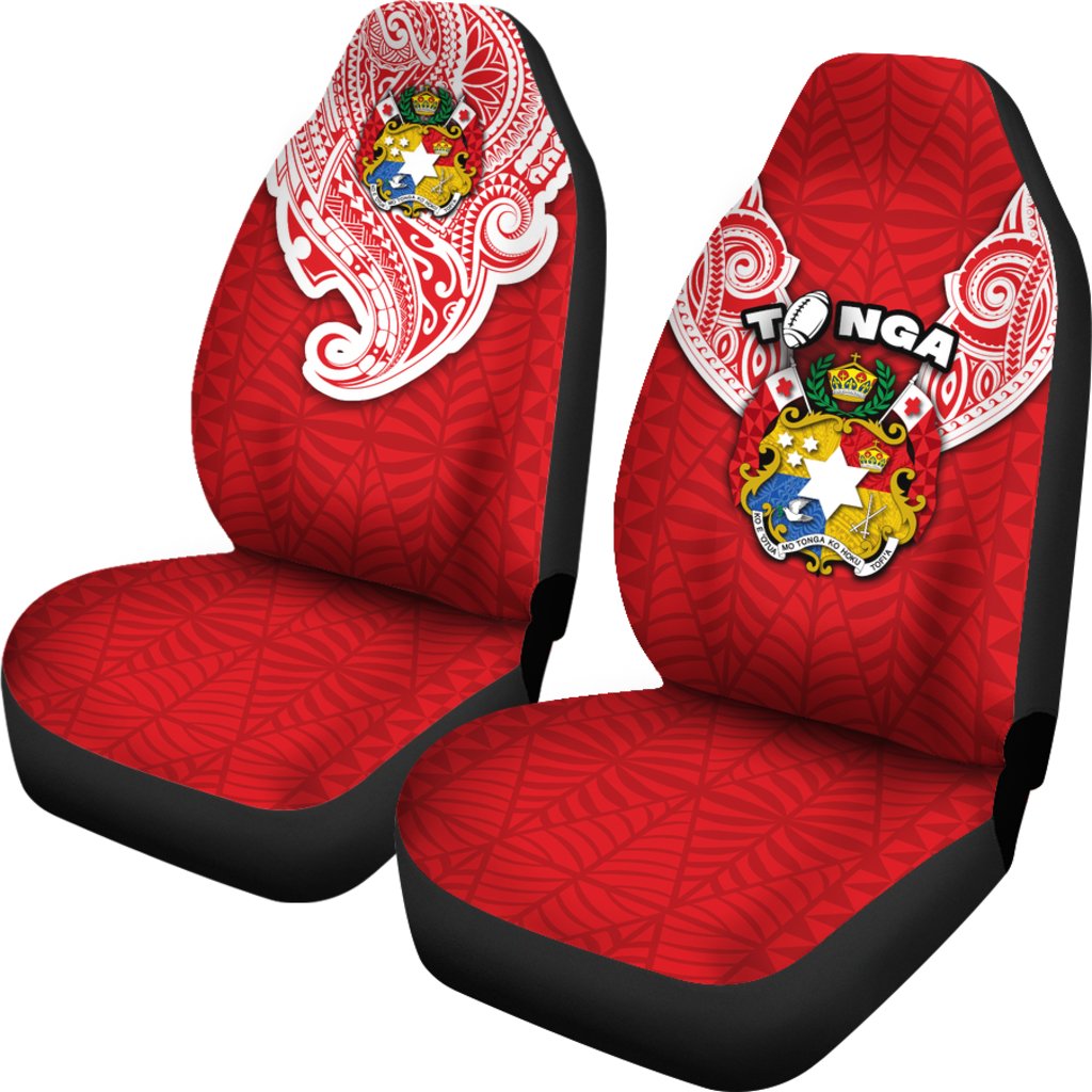 Tonga Rugby Car Seat Covers Royal Style Universal Fit Red - Polynesian Pride
