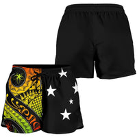 Papua New Guinea Women's Shorts - PNG Bird And Polynesian Decorative Pattern - Polynesian Pride