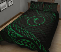 Chuuk Islands Quilt Bed Set - Green - Frida Style - Polynesian Pride