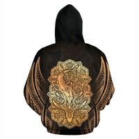 Wild Shark Polynesian Zip up Hoodie - Polynesian Pride